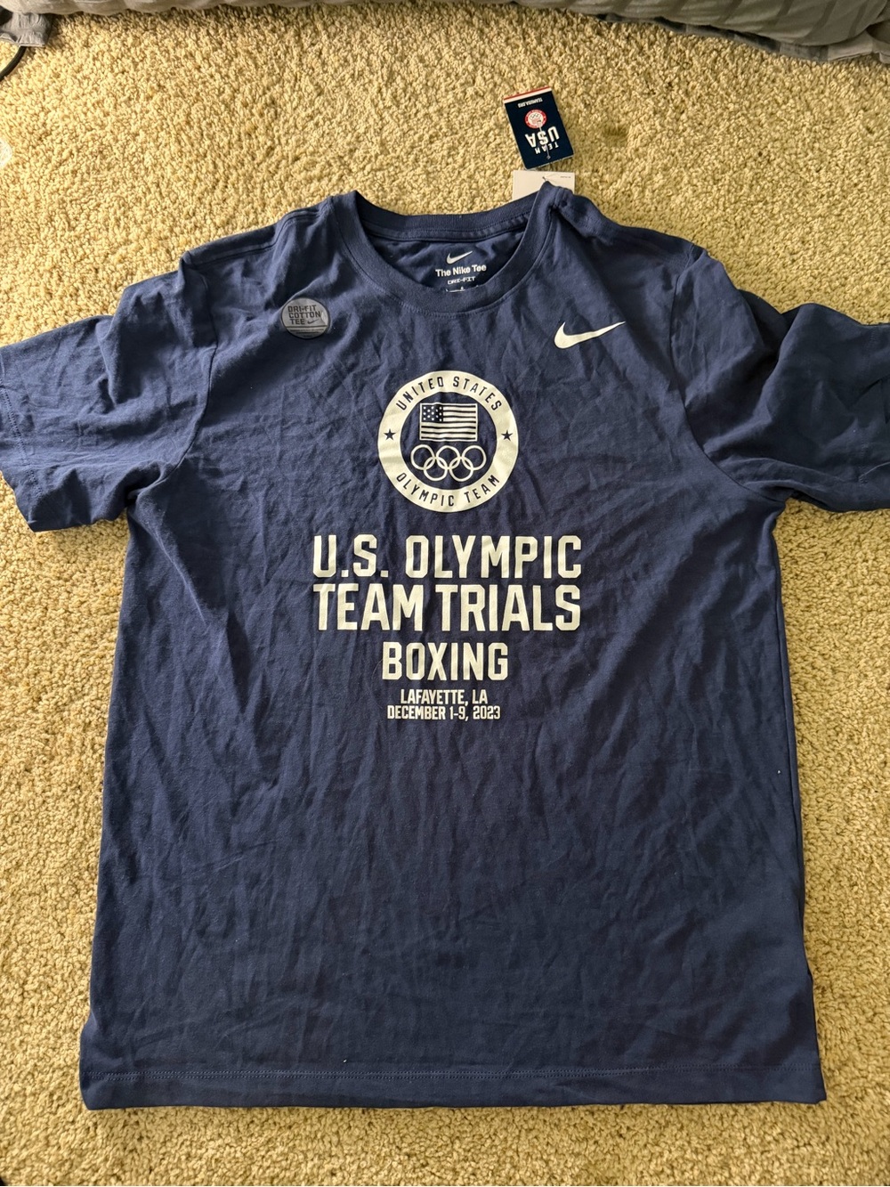 Men’s Navy The Nike Tee US Olympic Boxing Trials Size Large